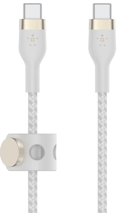 Belkin BoostCharge Pro Flex USB-C - USB-C 2.0 kaapeli (valkoinen)
