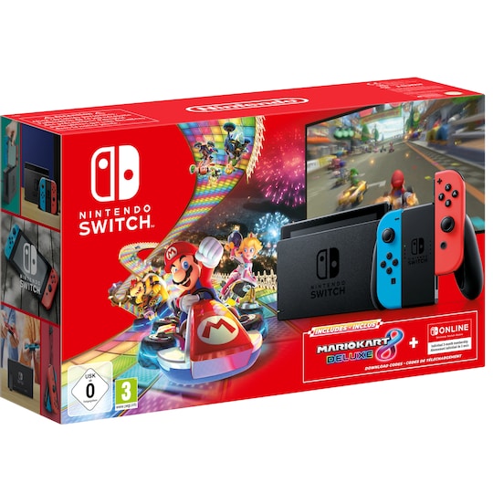 Nintendo Switch pelikonsoli + Mario Kart 8 Deluxe