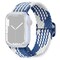 SKALO Punottu -ranneke Apple Watch 42/44/45/49mm - Sininen-Valkoinen