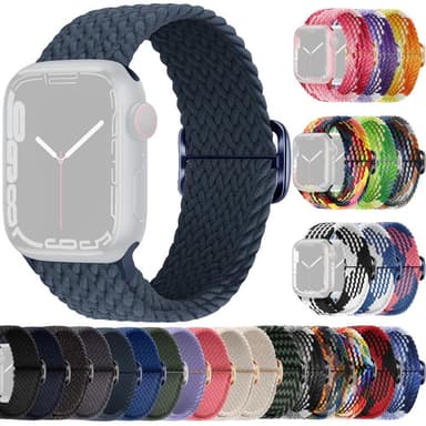 SKALO Punottu -ranneke Apple Watch 38/40/41mm - Tummansininen