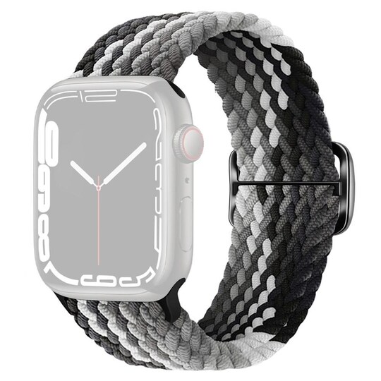 SKALO Punottu -ranneke Apple Watch 38/40/41mm - Harmaa-Musta