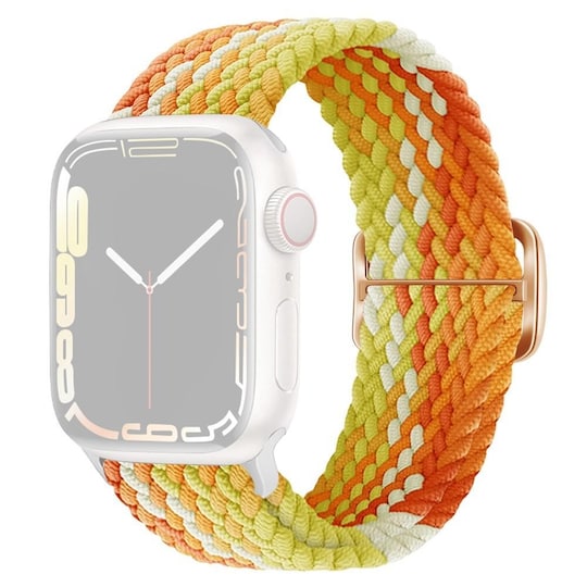 SKALO Punottu -ranneke Apple Watch 42/44/45/49mm - Oranssi-Keltainen