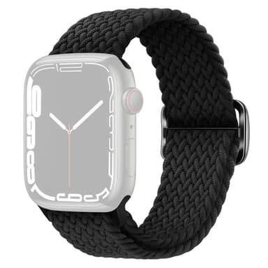 SKALO Punottu -ranneke Apple Watch 38/40/41mm - Musta