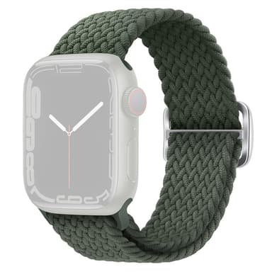 SKALO Punottu -ranneke Apple Watch 38/40/41mm - Tummanvihreä