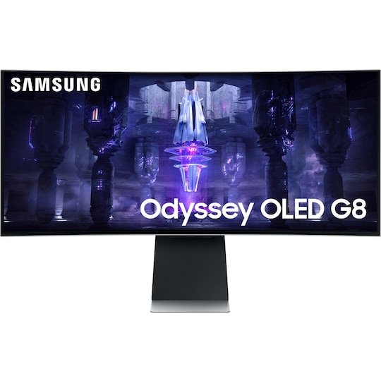 Samsung Odyssey G8 S34BG850S 34" kaareva OLED näyttö (hopea)