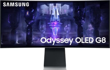 Samsung Odyssey G8 S34BG850S 34" kaareva OLED näyttö (hopea)