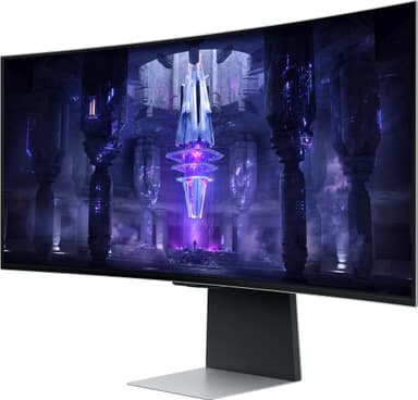 Samsung Odyssey G8 S34BG850S 34" kaareva OLED näyttö (hopea)