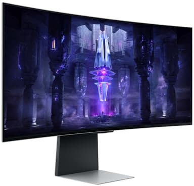 Samsung Odyssey G8 S34BG850S 34" kaareva OLED näyttö (hopea)