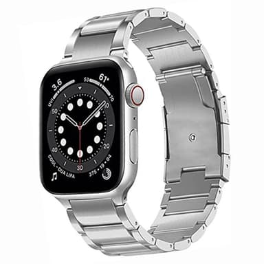 Ranneke BEAD Titaani Apple Watch 7 (41mm) - Hopea