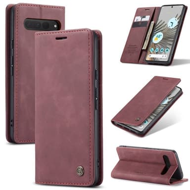 CaseMe Smart Magnet FlipCase Google Pixel 7 Pro - Viininpunainen