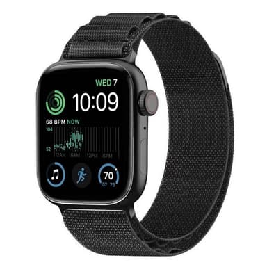 Artic Elastinen nailon ranneke Apple Watch SE 2022 (40mm) - Musta