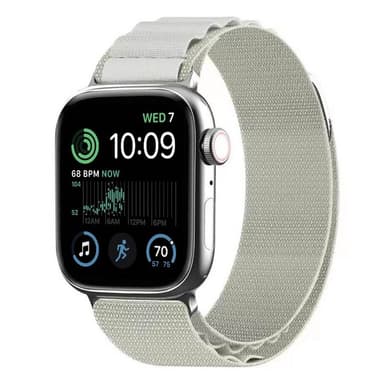 Artic Elastinen nailon ranneke Apple Watch SE 2022 (44mm) - Starlight