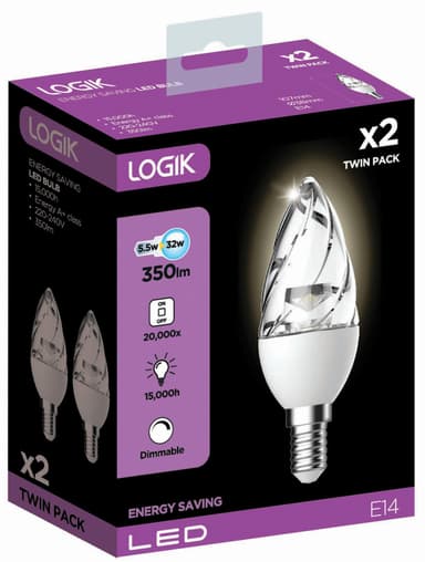Logik LED lamppu 6W E14
