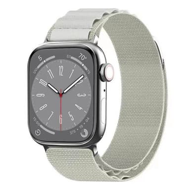 Artic Elastinen nailon ranneke Apple Watch 8 (41mm) - Starlight