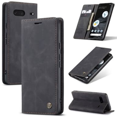 CaseMe Smart Magnet FlipCase Google Pixel 7 - Musta