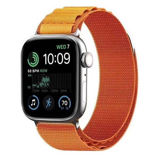 Artic Elastinen nailon ranneke Apple Watch SE 2022 (44mm) - Oranssi