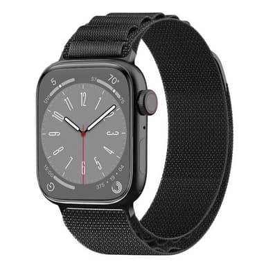 Artic Elastinen nailon ranneke Apple Watch 8 (41mm) - Musta