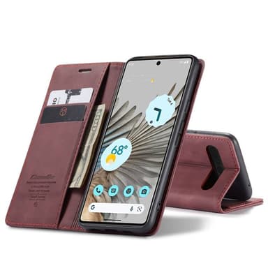 CaseMe Smart Magnet FlipCase Google Pixel 7 Pro - Viininpunainen