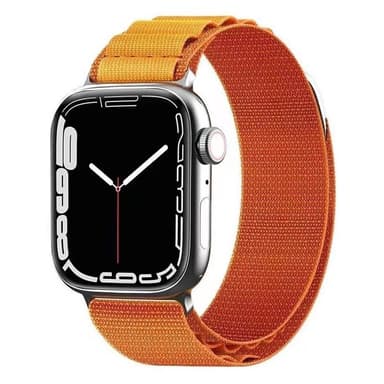 Artic Elastinen nailon ranneke Apple Watch 7 (41mm) - Oranssi