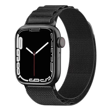 Artic Elastinen nailon ranneke Apple Watch 7 (41mm) - Musta
