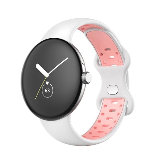Twin Sport ranneke Google Pixel Watch (41mm) - Valkoinen/vaaleanpunain
