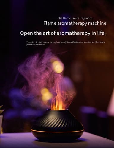 INF Flame Air Aroma Diffuser -kostutin Musta