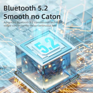 Langattomat kuulokkeet Bluetooth 5.2 Musta
