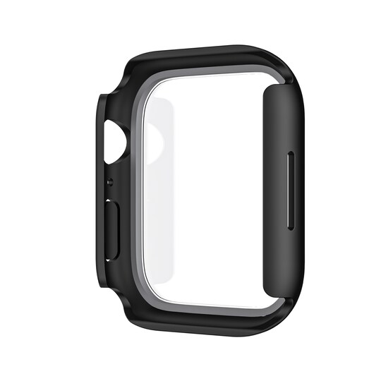 Vedenpitävä kuori ja näytönsuoja karkaistua lasia Musta 45 mm Apple Watch 7