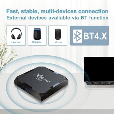 X96 Max Ultra TV Box Android 11.0 2.4G/5G Musta 4 GB+64 GB
