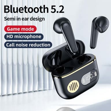 Langattomat kuulokkeet Bluetooth 5.2 Musta