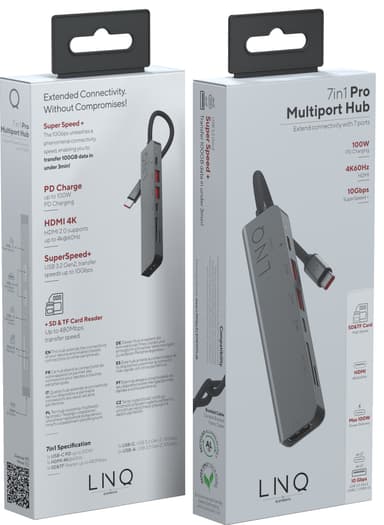 LINQ 7-in-1 Pro moniporttinen hubi