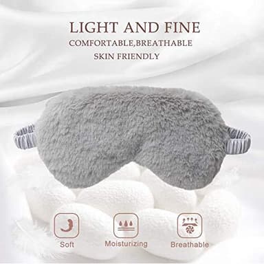 Fluffig sovmask Harmaa