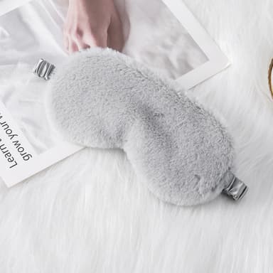Fluffig sovmask Harmaa
