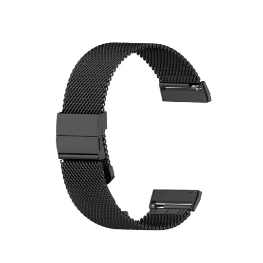 Kellon ranneke ruostumatonta terästä Musta Fitbit Versa 4