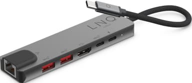 LinQ 6-in-1 Pro moniporttinen hubi