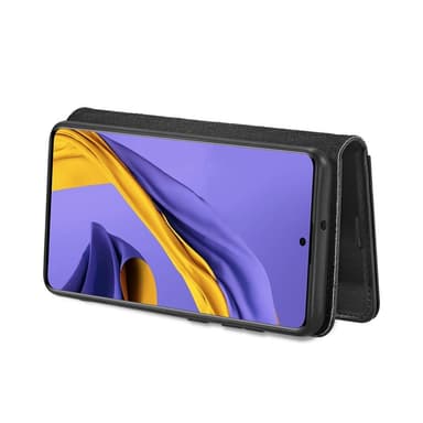 DG.MING Split nahkainen lompakkokotelo Samsung Galaxy A71 - musta