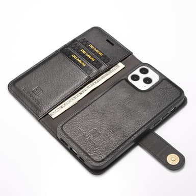 DG.MING iPhone 12 Pro Max tyylikäs lompakkokotelo - musta