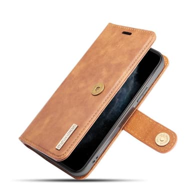 DG.MING iPhone 12 Pro Max tyylikäs lompakkokotelo - ruskea