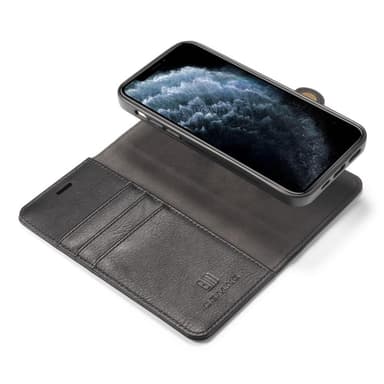 DG.MING iPhone 12 Pro Max tyylikäs lompakkokotelo - musta