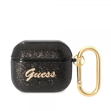 Guess AirPods 3 Kuori Glitter Flakes Musta