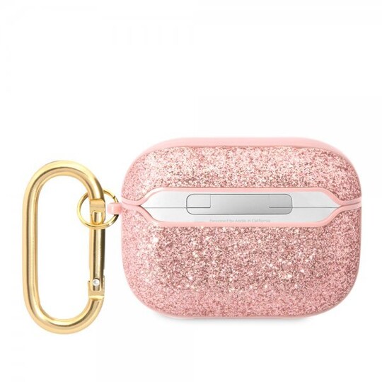 Guess AirPods Pro Kuori Glitter Flakes Vaaleanpunainen