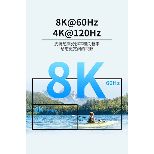 NÖRDIC USB-C ja HDMI 2.1 8K60Hz KVM-kytkin 2-1 HDCP2.3 HDR10 4XUSB-A-lähdöllä