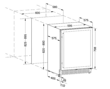 Myoutdoorkitchen - Built-in - Ulkojääkaappi
