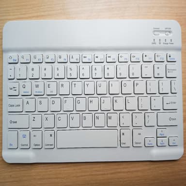 Langaton Bluetooth-näppäimistö Neliönmuotoinen näppäinsuojus Valkoinen 10 inch