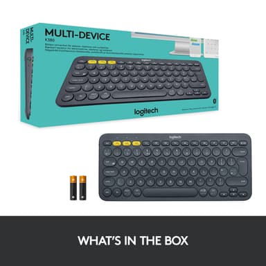 Logitech K380 Bluetooth langaton näppäimistö (harmaa)