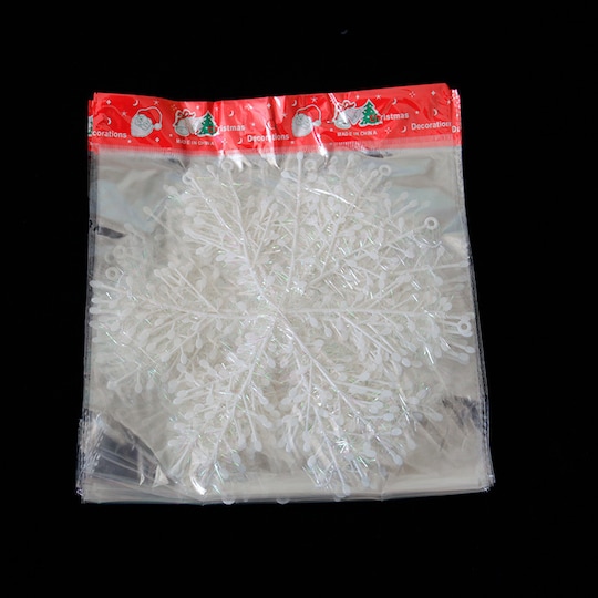 Joulun lumihiutalekoriste 6 kpl Valkoinen 6 cm