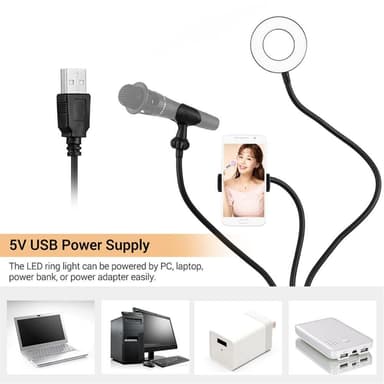 Selfie Ring Light -pidin Lazy Bracket LED-valo Live Stream