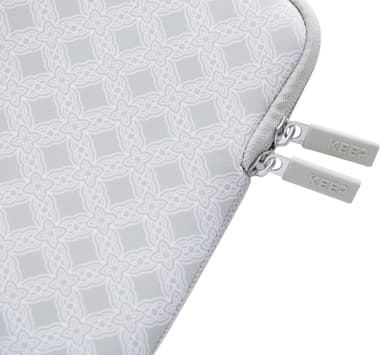 KEEP 14" PC neopreeninen suojatasku (Silver Floral Ornament)