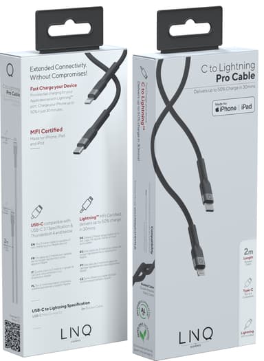 LinQ Pro UBS-C - Lightning kaapeli (2 m)