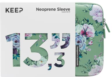 KEEP 13,3" PC neopreeninen suojatasku (Jade Summer Flower)